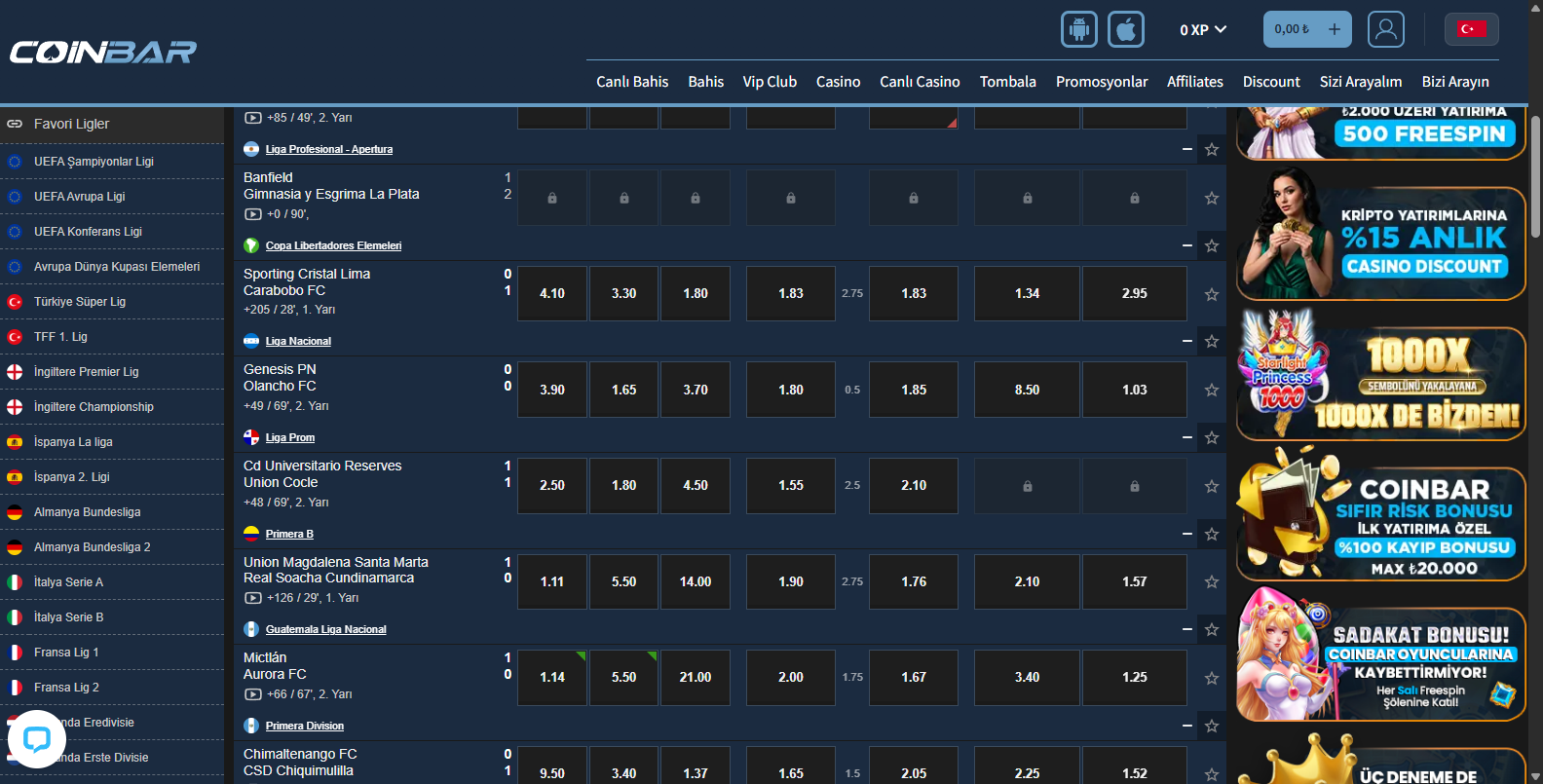 Coinbar Deneme Bonusu