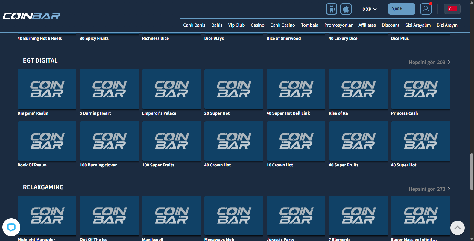 Coinbar Türkiye'nin En Büyük Bahis Sitesi